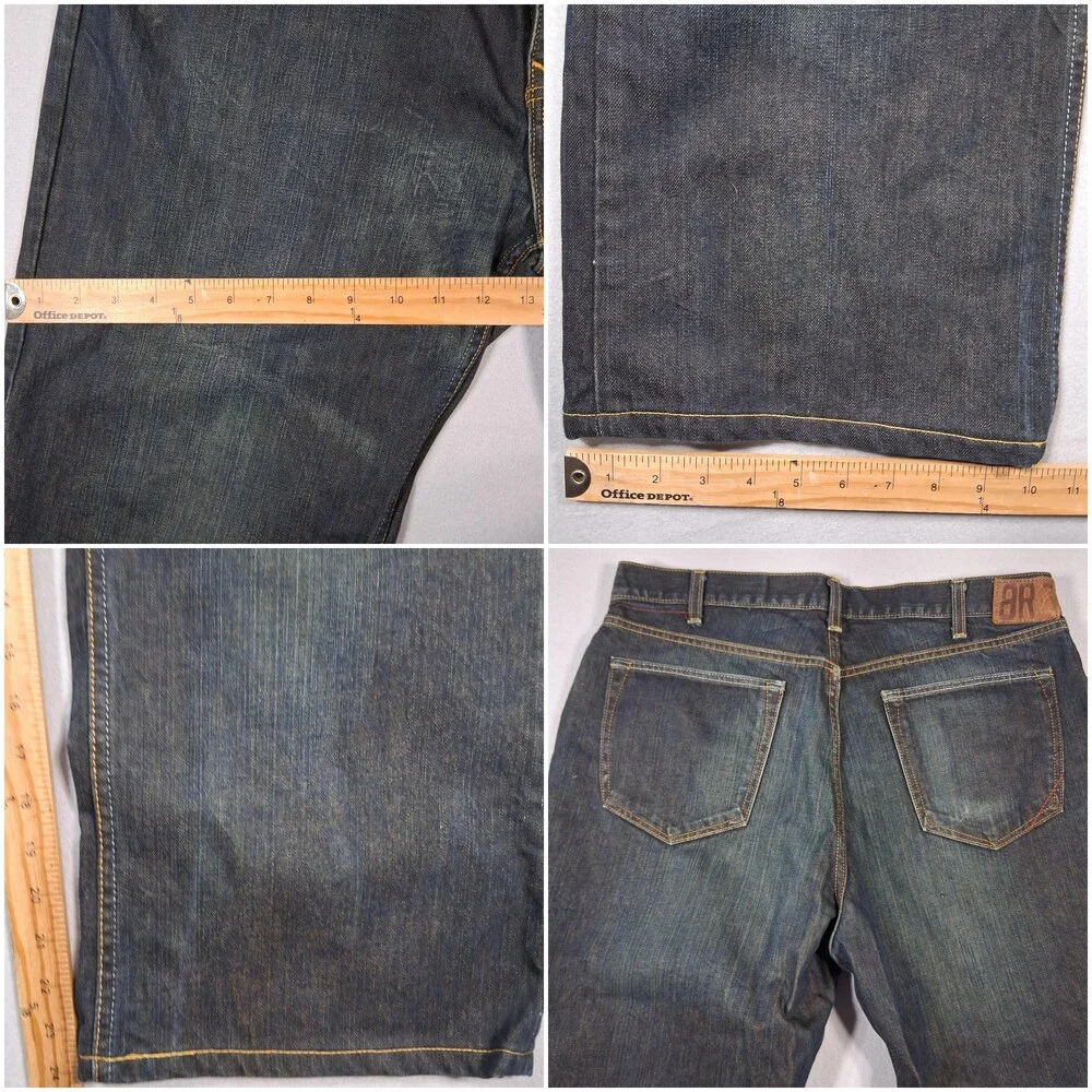Banana Republic Relaxed Fit Jeans Mens 38x30 Blue Denim Straight Leg Dark Wash